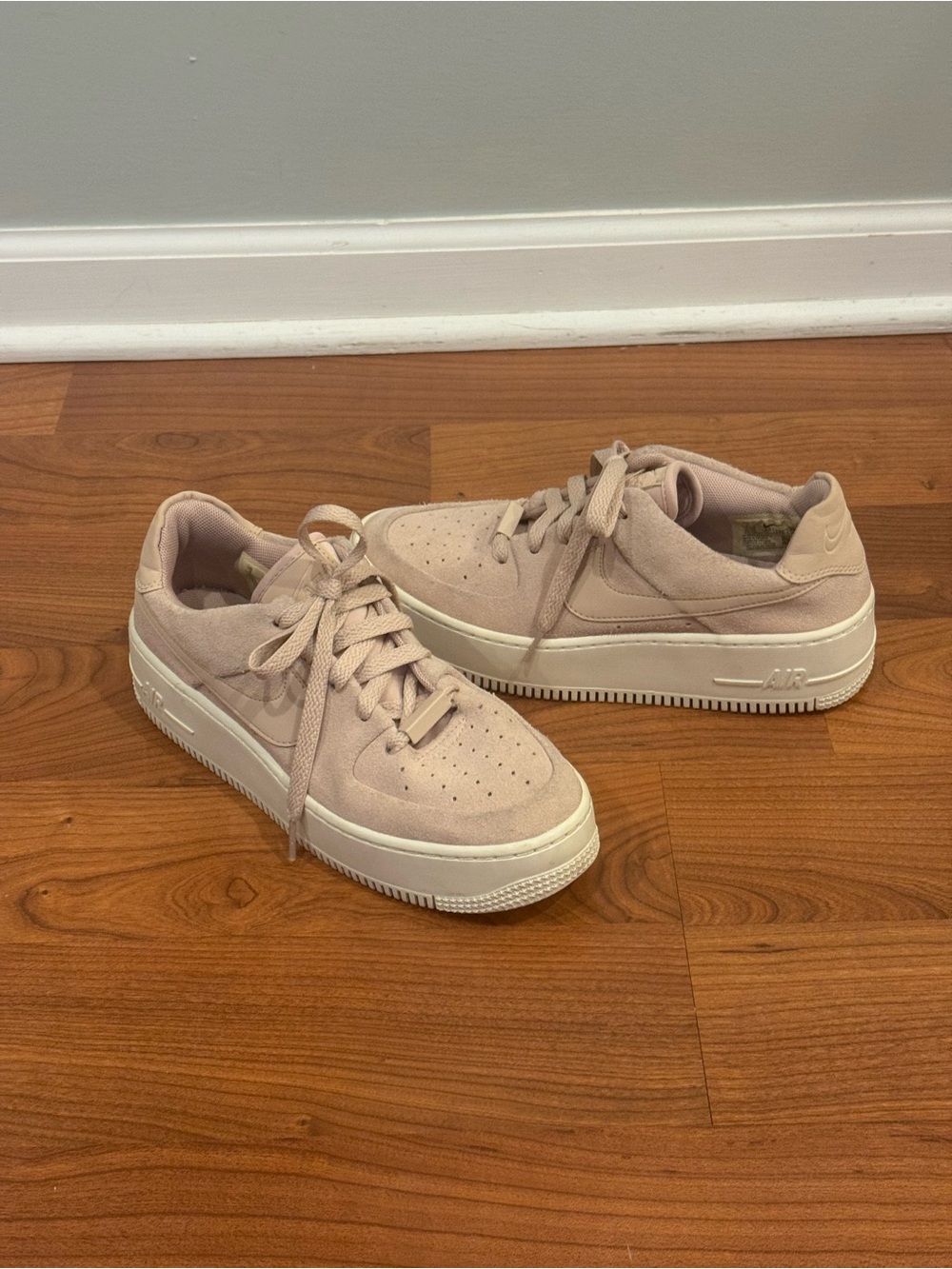 Nike Low-Top Suede Sneakers in Light Pink